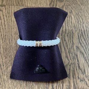 LAGOS white caviar bracelet with 18kt gold and diamonds